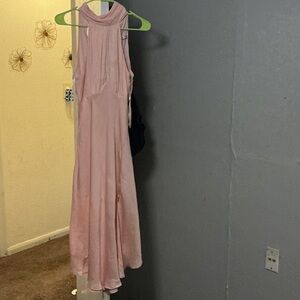 Chic Backless Pink Dress